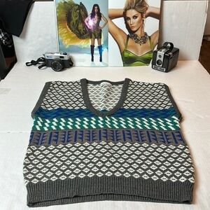 Vintage Garland Fair Isle Sweater Vest | 90s Nordic Preppy Ivy Knit | Made in